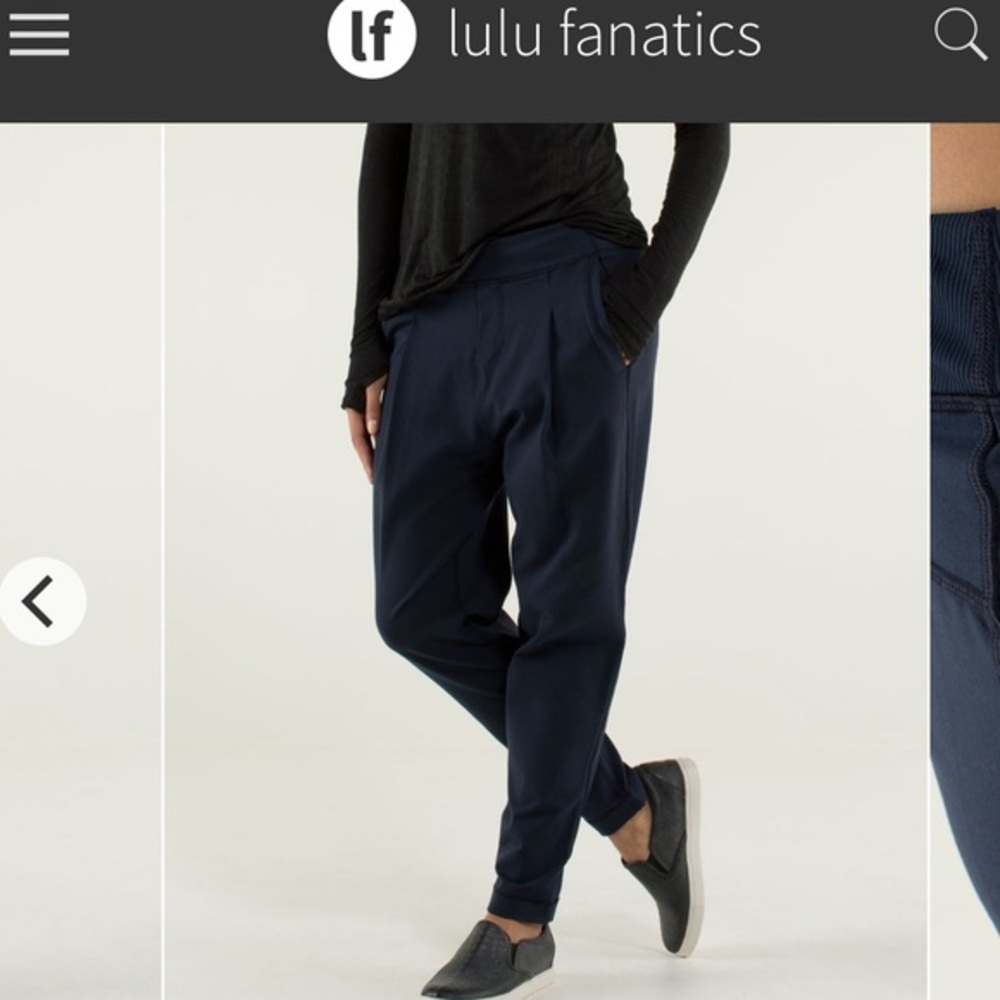 Lululemon High Rise Take Me Om Trouser Jogger Straight Leg Pant 4 6 Inkwell Luon